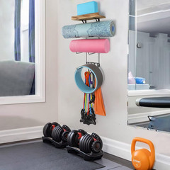 Yoga Mat Holder Accessories Wall Mount Organizer Storage Decor Foam Roller and T