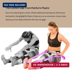 YOGA-EVO Elastic Stretching Strap with Loops for Physical Therapy – Stretch & Ac