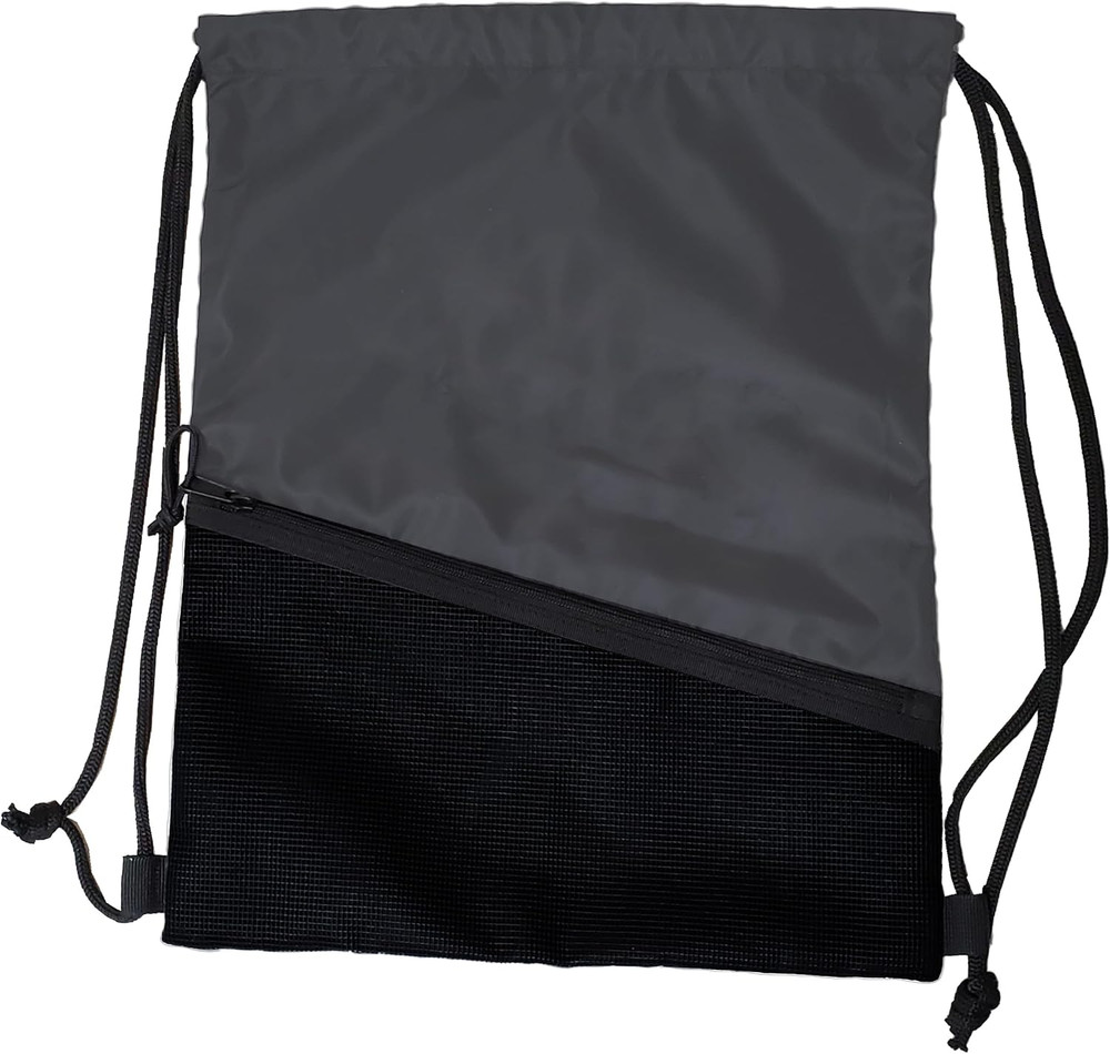 Plain Charcoal Tilt Backsack – Water Resistant Drawstring Bag with Dual Strap Cl