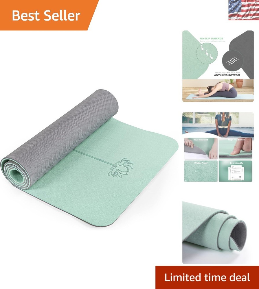 Thick Anti-Tear Yoga Mat 1/4″ – Non-Slip Fitness Mat with Eco-Friendly Design