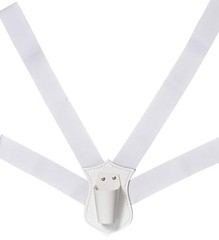 JAY PEE Parade Flag Carrier Single Strap or Double Strap Web White Double Strap