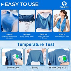 Sukeen Cooling Towel 40X12 Bulk Ice Towelsoft Breathable Chilly Towelmicrofiber