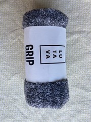 Lutava Grip Antimicrobial Non-Slip Yoga Towel Gray Activated Charcoal