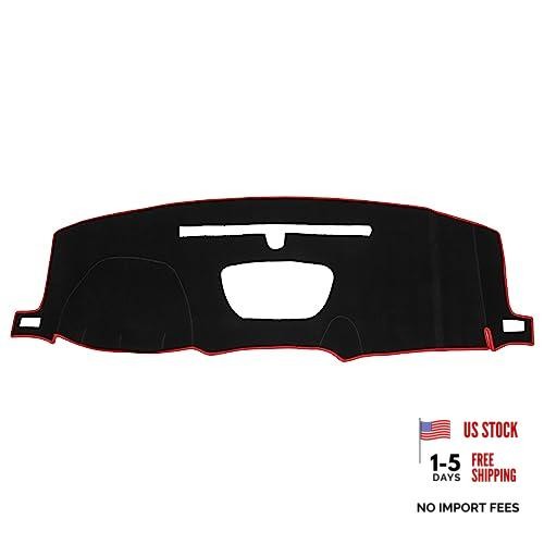 Dash Cover Mat Fit for Chevy Silverado 1500 2500HD 3500HD 2019-2025 Red