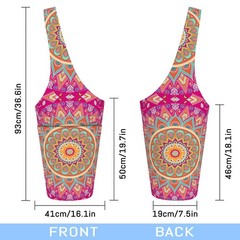 Mandala Yoga Mat Bag with Large Side Pocket and Zipper Pocket Long Tote Yoga …
