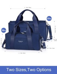 Gym Bag for Women and Men with Shoe Compartment & Wet Pocket – Duffle Bag for…