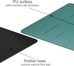 Natural Rubber Yoga Mat – Non Slip Non Toxic – 5Mm Thick Yoga Mat for Hot Yoga/P