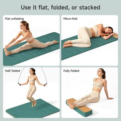 12F-Foldable Yoga Mat 192 * 67 * 1 (Green+Orange)