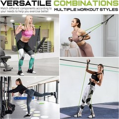 Portable Pilates Bar Kit with Adjustable Resistance Bands for All Fitness Levels