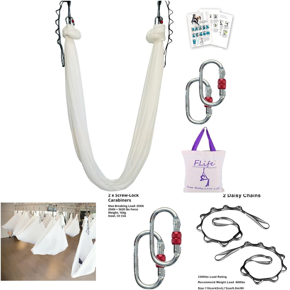 Aerial Silk Yoga Hammock & Swing for Inversion Strength Training