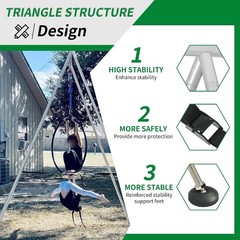 9.6 FT Portable Stand Yoga Swing Stand 551 LBS Aerial Yoga Frame Yoga Sling