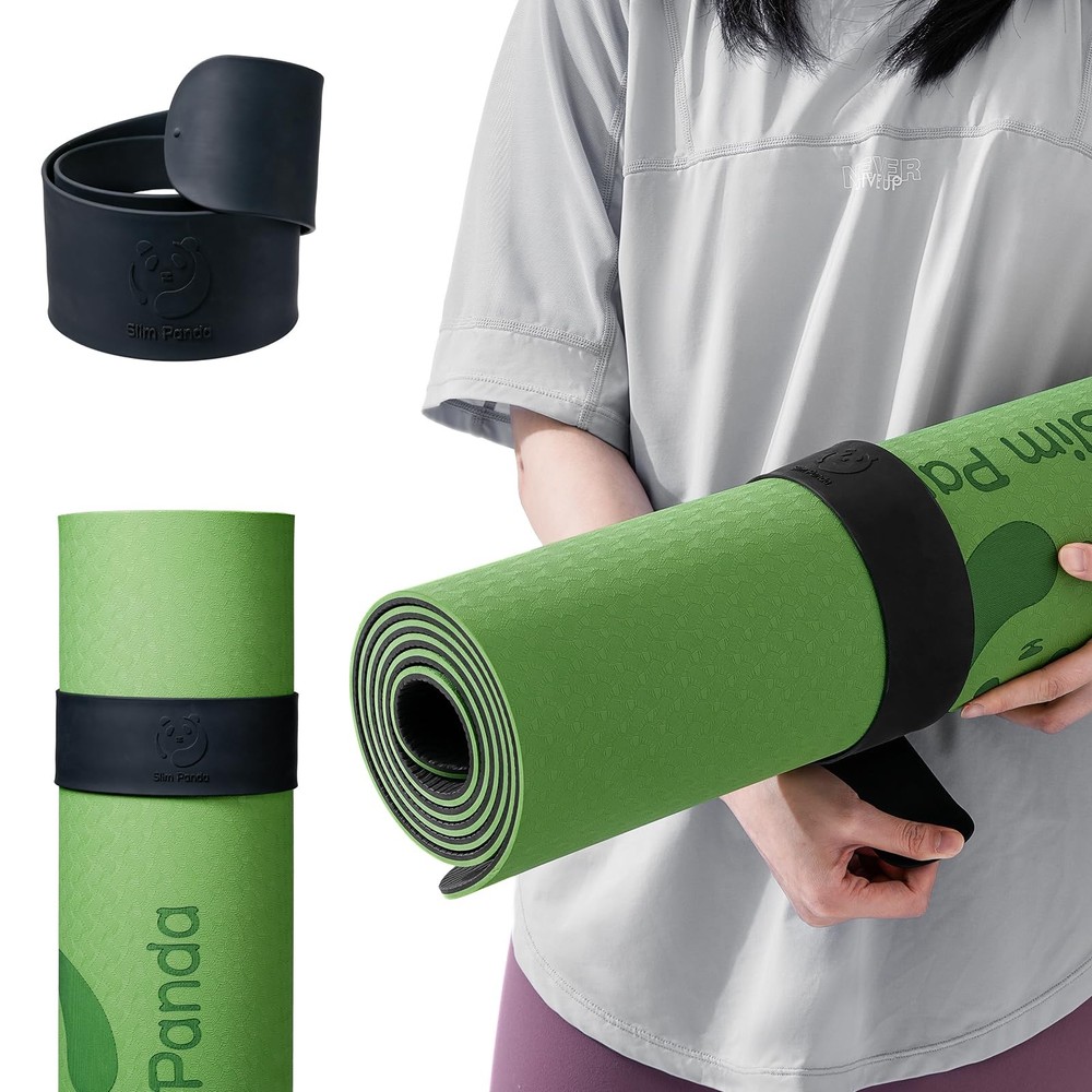 Yoga Mat Tape with Quick Release Firmly Rolled in Seconds 60x5cm Univer…