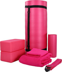 Ultimate 7-Piece Yoga Set with Extra Thick Mat and Accessories for All Workouts