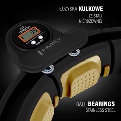 5908261681622 HHM13 NEW HULA HOP BLACK/GOLD Z MAGNESAMI I OBCIĄŻNIKIEM + LICZNIK