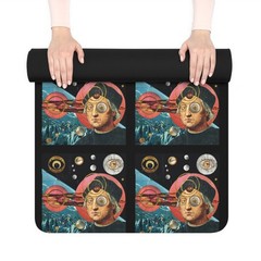Yoga Mat, Navigating Space and Time, Celestial Astral Universe Gift for Yogis,