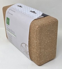 New Gaiam Cork Yoga Brick – Stretching Balance Aid w/ Premium Support