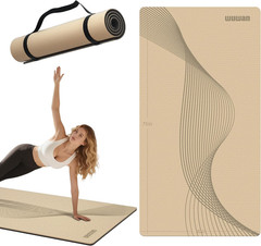 Extra Thick Large Yoga Mat 76″x40″ Non-Slip Fitness Mat with Carrying Strap