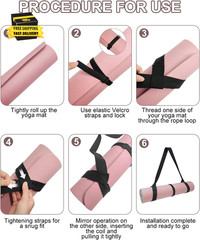 Yoga Mat Carrier, Premium Yoga Strap for Carrying Yoga Mats with Adjustable Velc