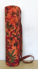 Indian Orange Tie Dye Tree Yoga Mat Carrier Bag Mandala Large Shoulder Strap