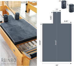 Pilates Reformer Non-Slip Mat Towel (Included 2 Pcs Shoulder Block Covers) (DARK