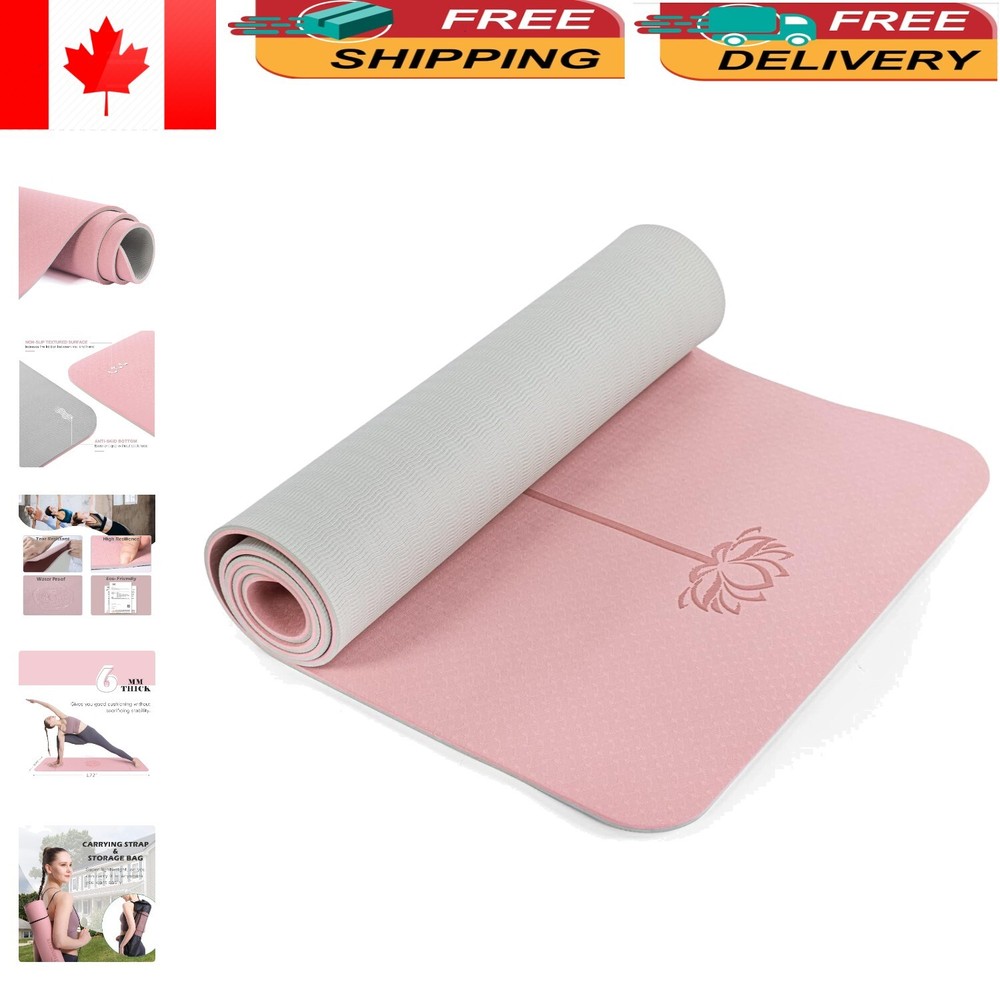 Lightweight Eco-Friendly 1/4″ Yoga Mat with Storage Bag – Perfect for Wellness