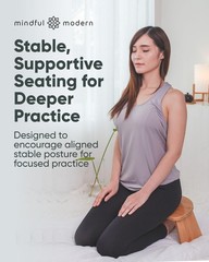 Folding Meditation Bench – Bamboo Kneeling Stool with Locking Magnetic Hinges…