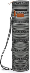 Canvas Yoga Mat Bag with Adjustable Strap & Pockets, Full-Zip Travel Gym Tote fo
