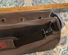 Manduka Yoga Mat Bag Ventilated Duffel 28” Adjustable Strap Gym Carrier Beige