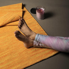 Extra Thick Organic Cotton Tie Dye Yoga Mat for Indoor/Outdoor Use 72″x24