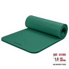 Solana 1″ Thick Yoga Mat w/Nylon Strap – Elm Green – Non 1″