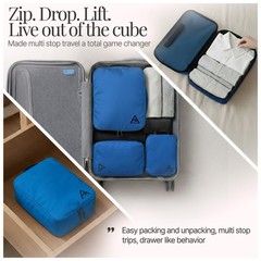 4-Piece Luxury Compression Packing Cubes & Bags for Travel – Maximize Spac