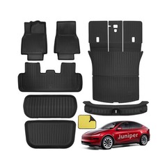 Tesla Model Y Juniper Floor Mats 2026 2025 Full Set All Weather Non-Slip Floo…