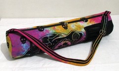 Indian Tie Dye Skulp Yoga Mat Carrier Bag Mandala Large Shoulder Strap