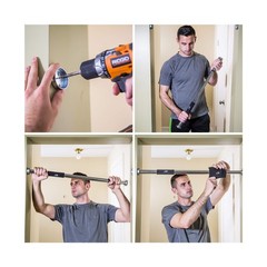 JFIT Deluxe Multi Exercise Doorway Pull-Up Bar with Comfort Grips, 40-Inch