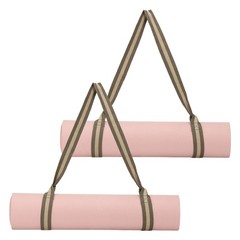 Yoga Mat Straps for Carrying, Adjustable Mat Holder, 2 Pcs & Khaki/Brown
