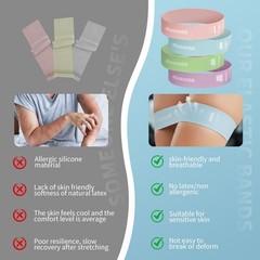 Silicone Resistance Loop Bands – Latex-Free No-Slip Glute Booty Bands – 2-Pac…