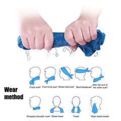 TANCANO Cooling Towel Microfiber Towels for Instant Relief 40”x12”, Blue
