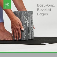 Printed Fashion Yoga Block, Made from Sturdy Foam, Marble Granite