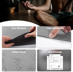 Oversized Yoga Mat 72″ x 48″ Extra Thick TPE – Perfect for Comfortable Workouts