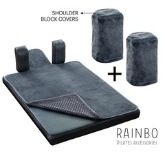 Pilates Reformer Non-Slip Mat Towel (Included 2 Pcs Shoulder Block Covers) (D…