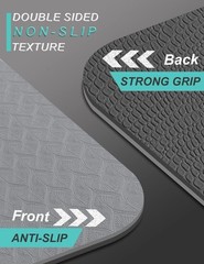 Yoga Mat Double-Sided Non Slip, 72” x 32” x 7mm – Extra Wide & Thick Yoga M…