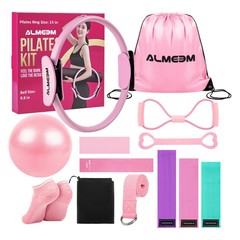 12Pcs Pilates Ring Kit for and Men – 15 inch Circle Exercise Ring and Set for…