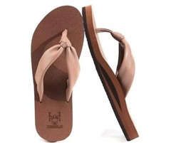 Womens Flip Flops With Arch Support Comfortable Yoga Mat Cushion Thong 8 Brown