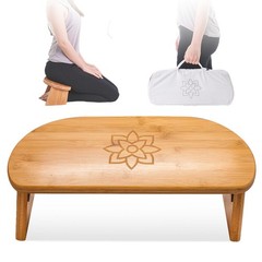 Folding Meditation Bench – Bamboo Kneeling Stool with Locking Magnetic Hinges…
