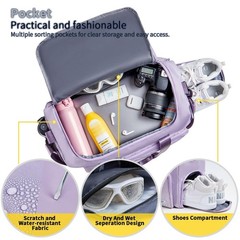 FIORETTO Women’s Gym Duffle Bag with Shoes Compartment, 30L Capacity, Ideal f…