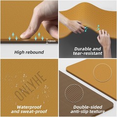 Yoga Mat Thick(10mm) Exercise Mat Non Slip Anti-tear,72″x35″ Extra Large Pila…