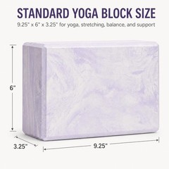Yoga Block – High-Density Foam Exercise Block for Yoga, Pilates, Stretchin