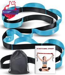 STRETCHING STRAP WITH 10 LOOPS YOGA EXERCISE BAND