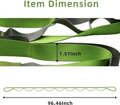 Durable 96″ Yoga Stretching Strap with Loops – Ideal for Flexibility Training