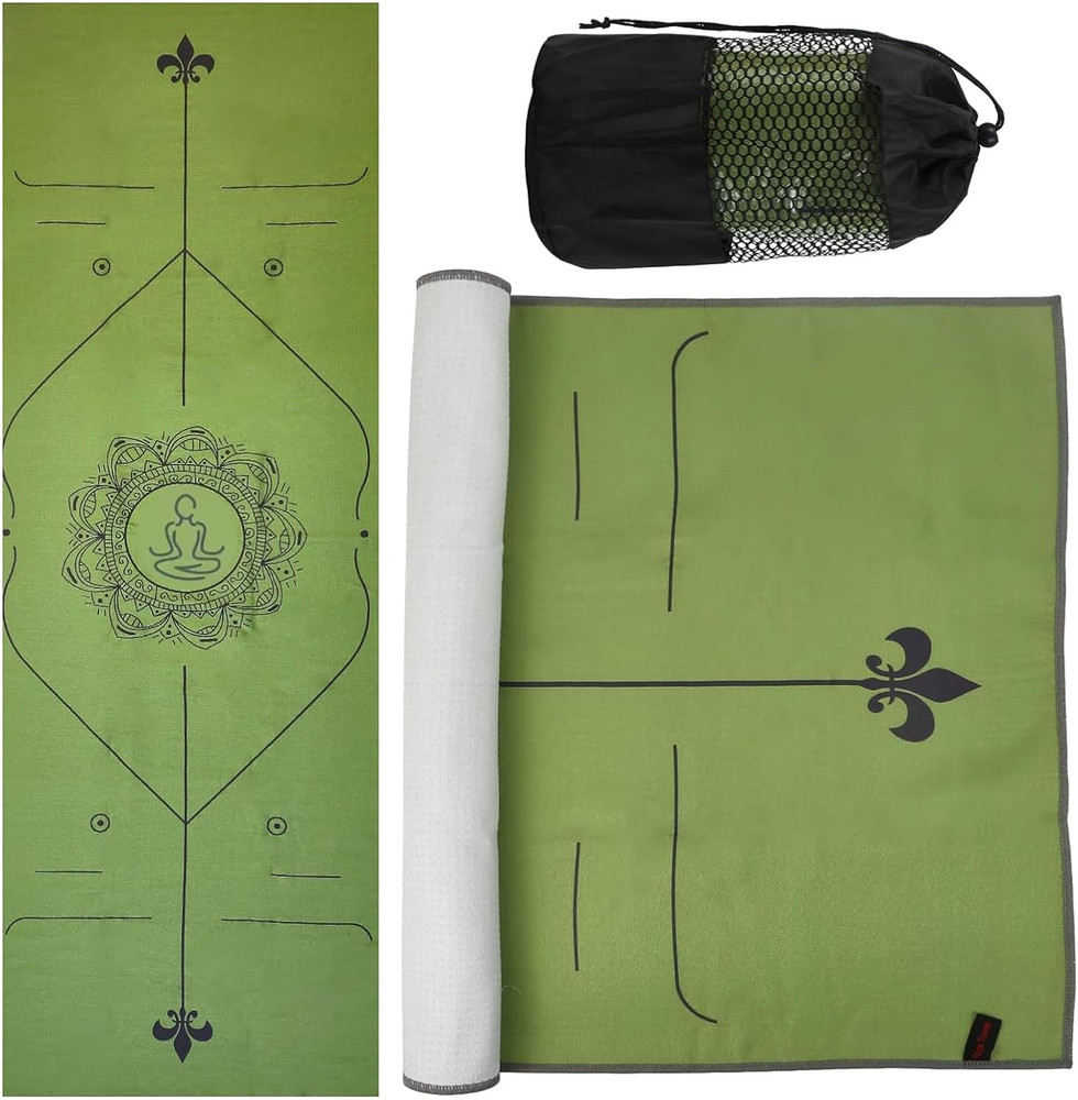 Yoga Towels, Non Slip Hot Yoga Mat Towel with Grip Dots,Super-Absorbent Soft Mic